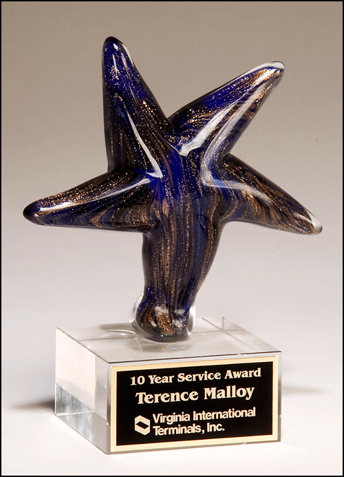 Blue Star Art Glass