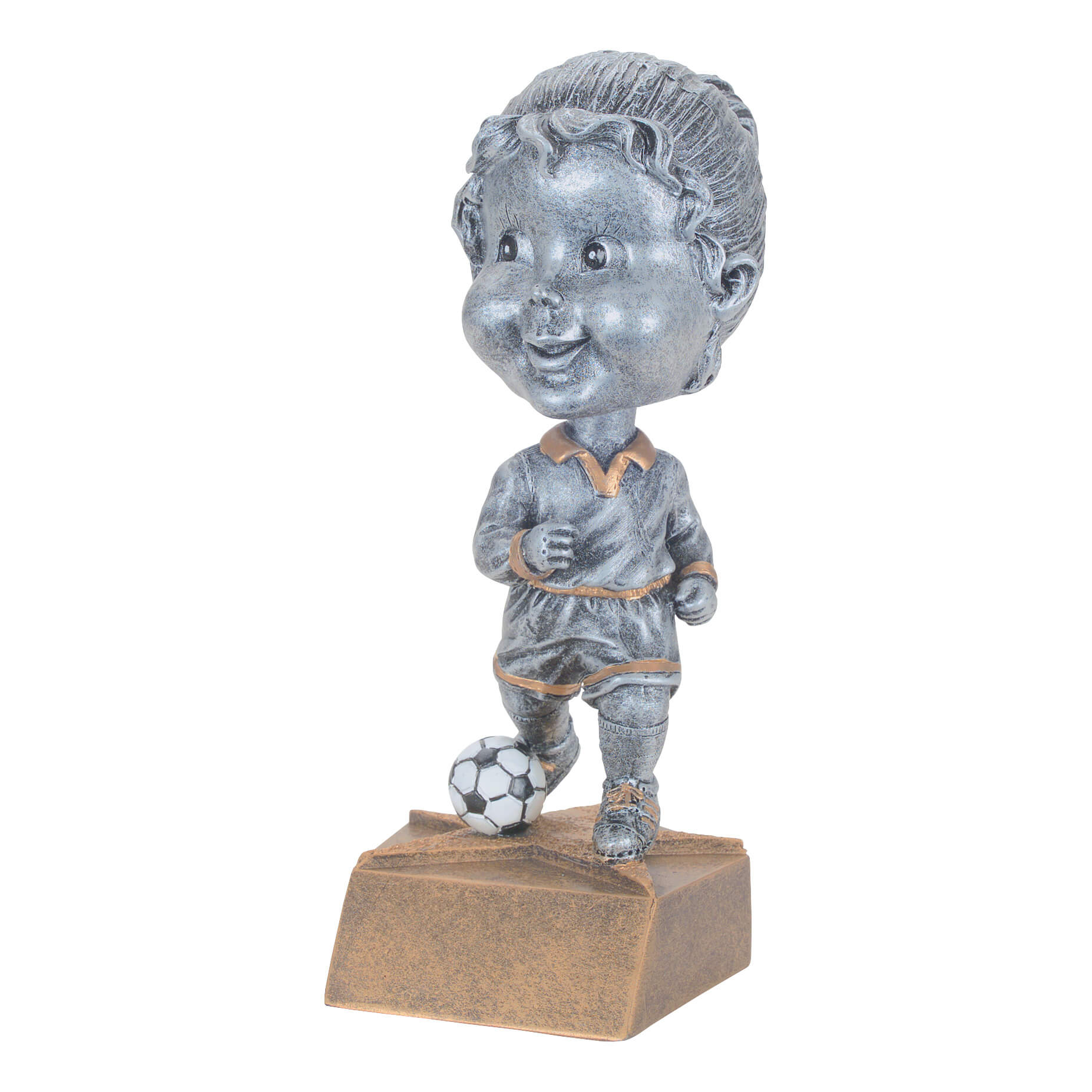 Female Soccer Bobblehead Resin