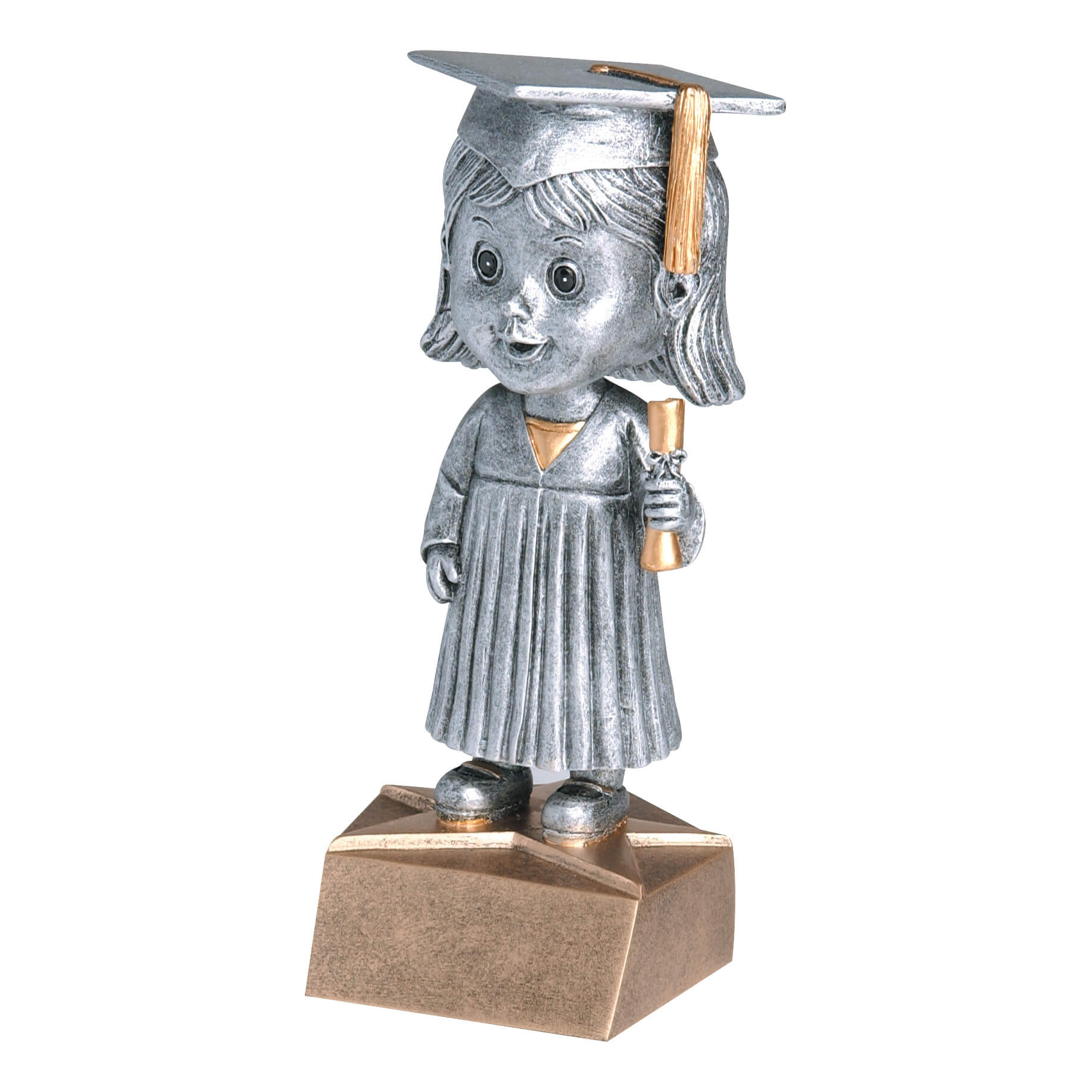 Female Graduate Bobblehead Resin