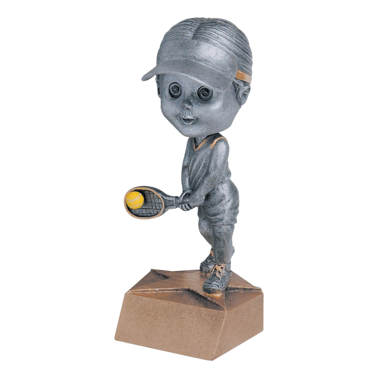 Female Tennis Bobblehead Resin