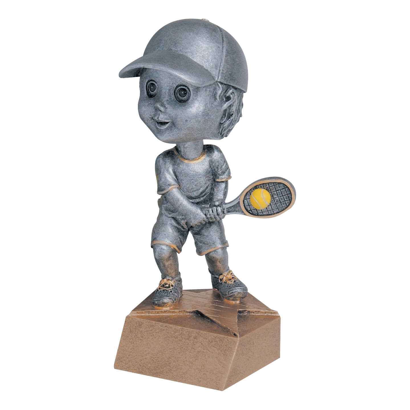 Male Tennis Bobblehead Resin