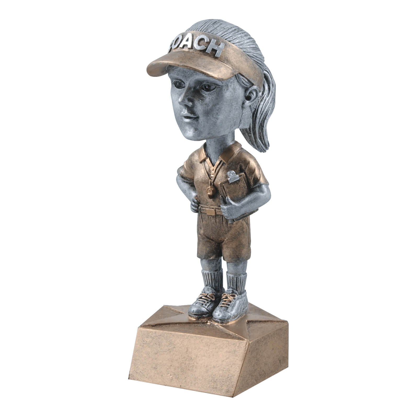 Female Coach Bobblehead Resin
