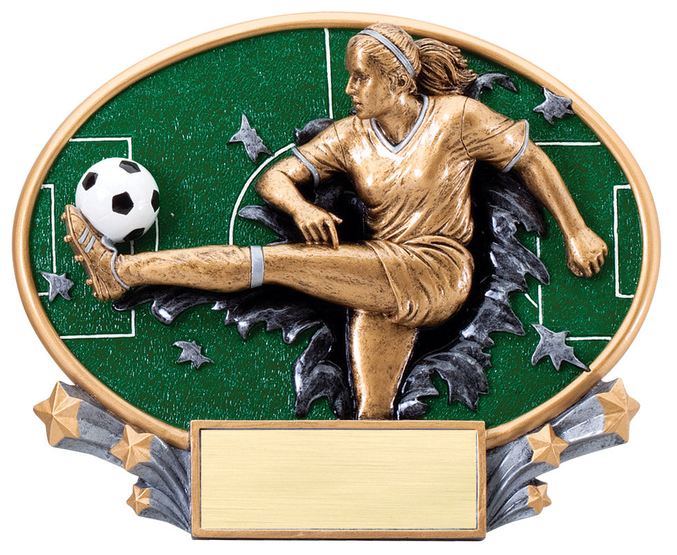Female Soccer Explosion Resin