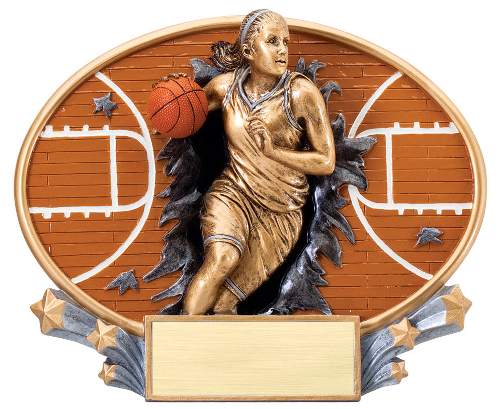 Female Basketball Explosion Resin