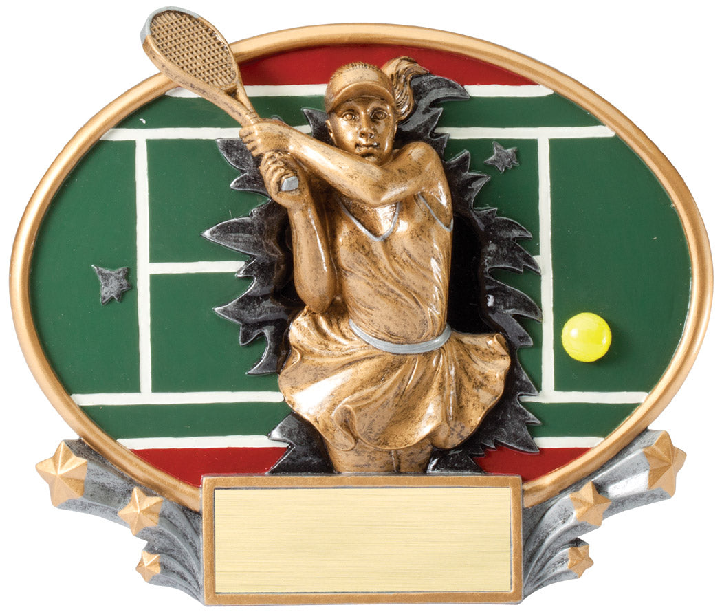 Female Tennis Explosion Resin