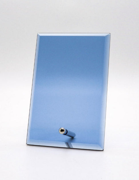 Economy Blue Glass Standing Plaque