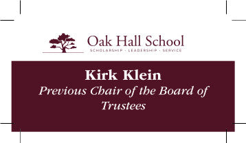 Oak Hall Name Tag