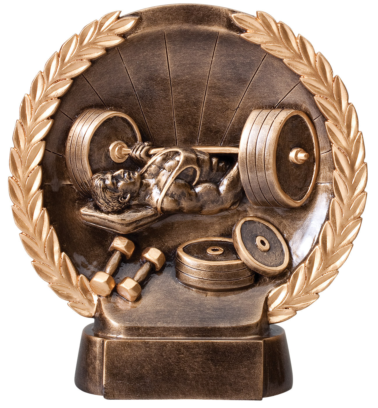 Bench Press 3D Wreath Resin