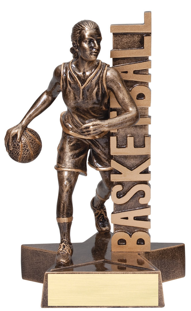 Female Basketball Billboard Resin