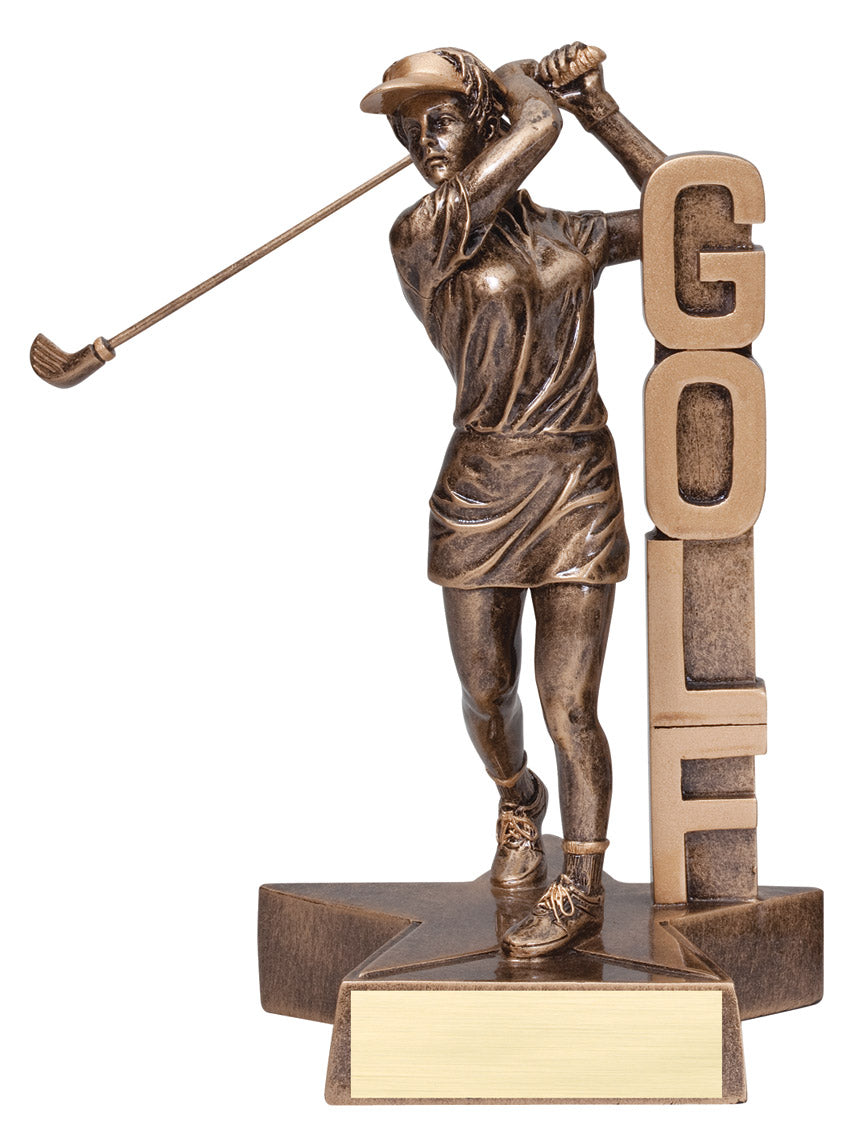 Female Golf Billboard Resin