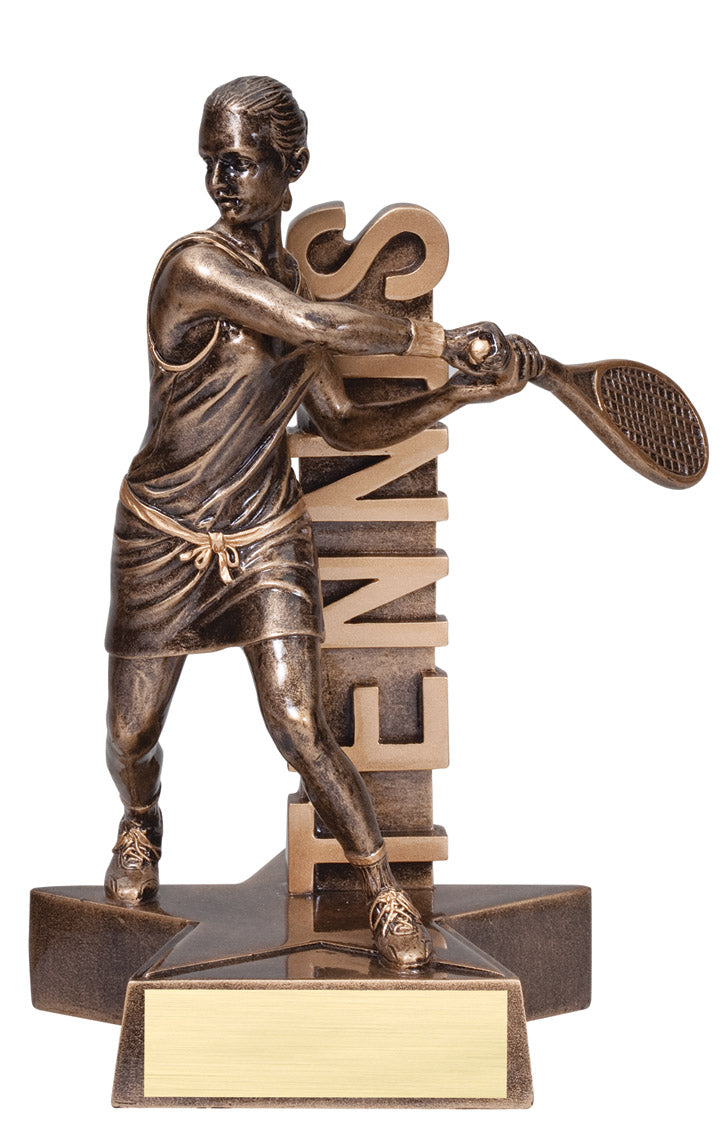 Female Tennis Billboard Resin