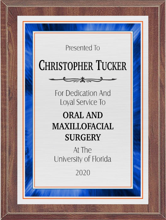 Gator Burst Border on Gold Plate