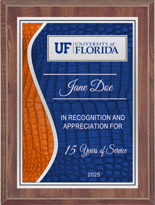 Gatorskin S Curve Plaque on Silver