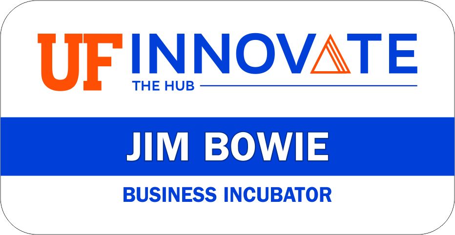 White Blue Stripe Nametag