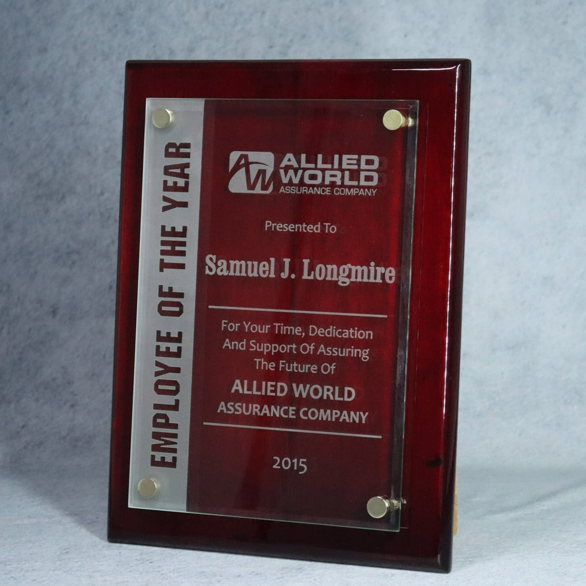 Cantebury Plaque with Stand-Out Rosewood