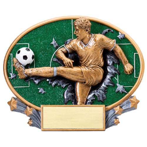 Male Soccer Explosion Resin