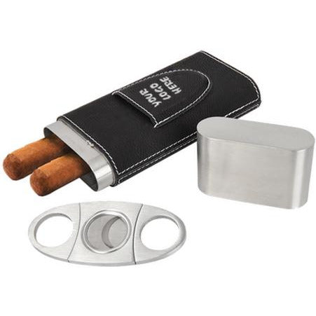 Leatherette Cigar Case with Cutter