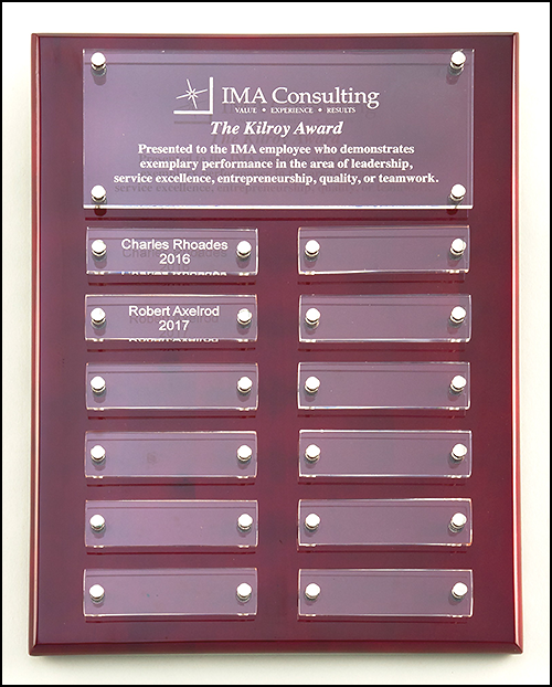Piano Wood Perpetual Plaque With Acrylic Plates