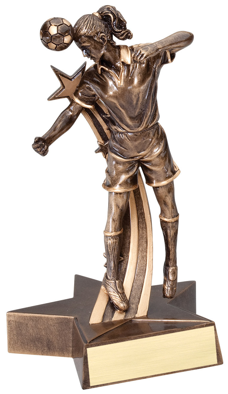 Female Soccer Superstar Resin