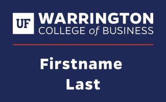 Warrington Name tag with name on two lines