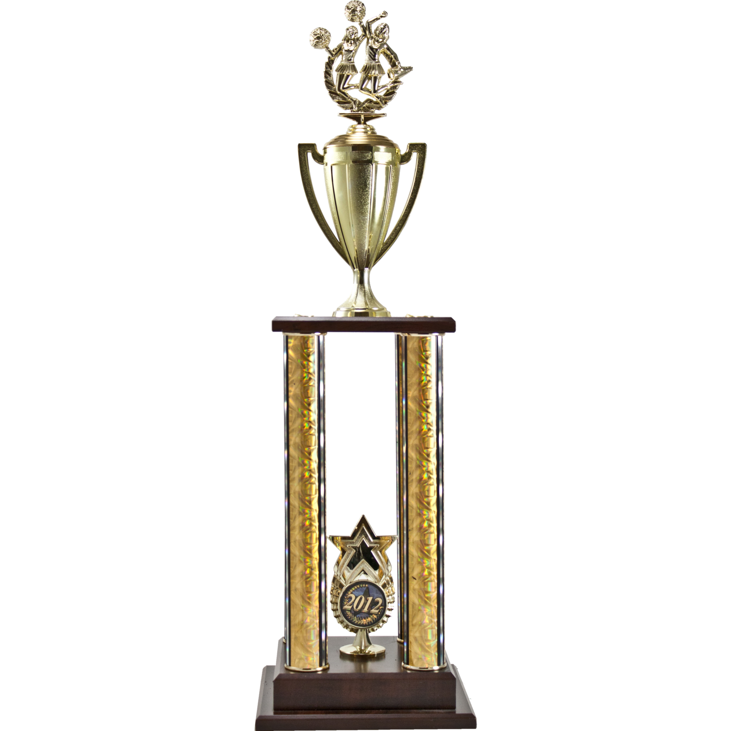 Two-Tier 4 Post Trophy with Star "Exclusive" Star